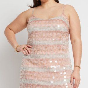 Eloquii Slip Dress w/Clear Rounds
